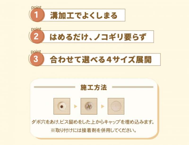 ノンヘッドキャップ ダボ穴用 / ダンドリビス株式会社