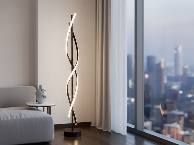 スパイラルなタワースタンドライト