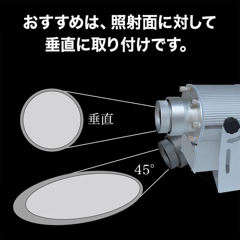 お店の看板、ロゴマークを簡単に照射!光の看板!