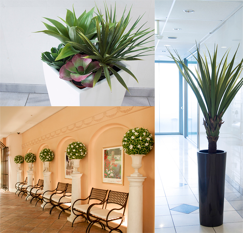 フェイク 立ち木(壁面緑化)