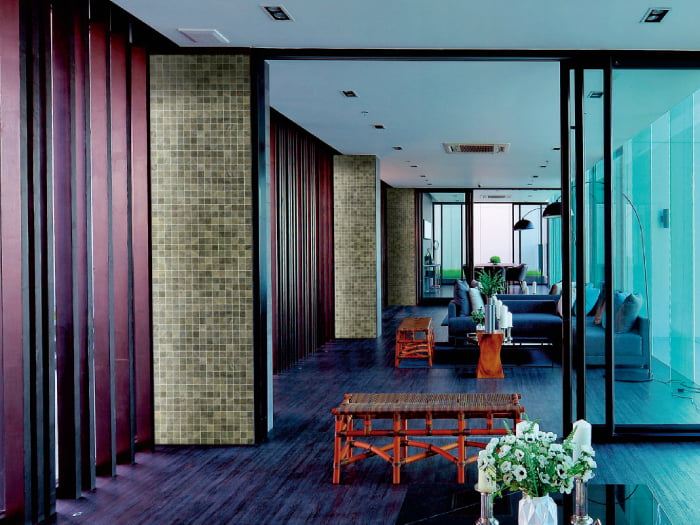 壁面装飾【Mosaic Stone】シリーズ(グリーンモザイク)