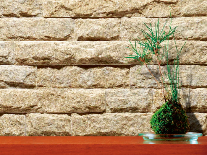 壁面装飾【Rectangle Stone】シリーズ(ベージュレクタングル)