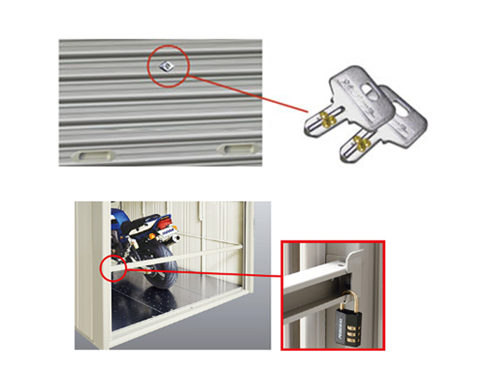 【床付きシャッター式バイクガレージ(BSシリーズ)】バイクシャッターマン