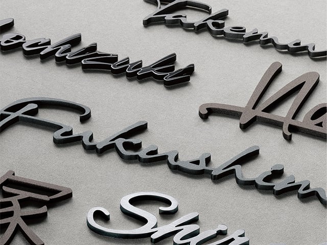 ステンレス切文字 タイニーサイン(両面テープ)