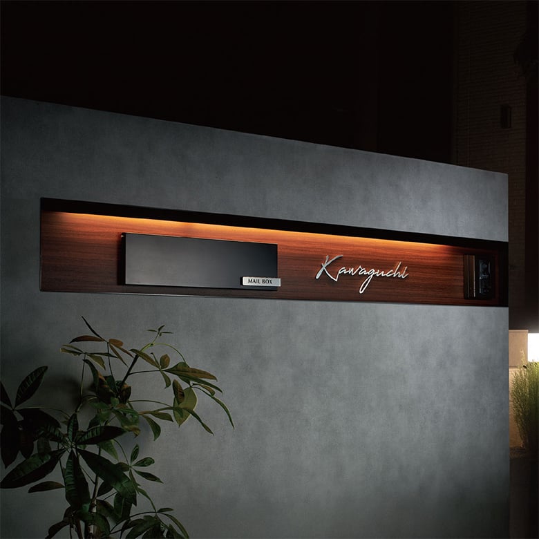 ステンレス切文字&amp;フレーム オブロン(LED仕様)