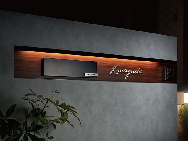 ステンレス切文字&フレーム オブロン(LED仕様)