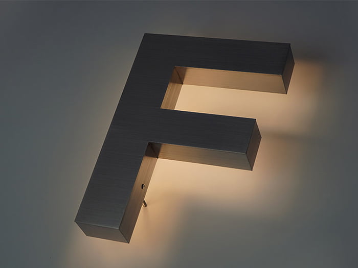 館銘板 LEDサイン箱文字 トランス付き