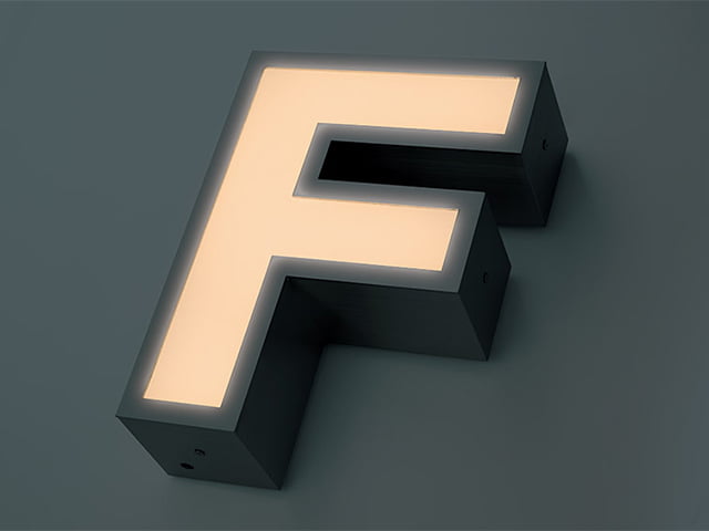 館銘板 LEDサイン箱文字 トランス付き