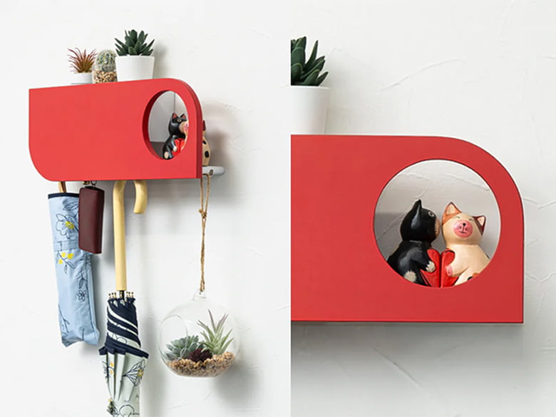 フック付き玄関収納シェルフ Decoranize