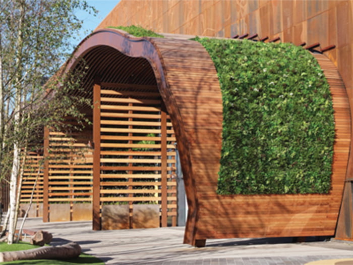 ～店舗演出に～人工壁面緑化パネル【ビスタフォリア®】