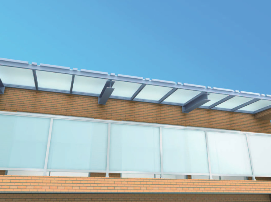 アルミ枠ガラス庇『アークライト』