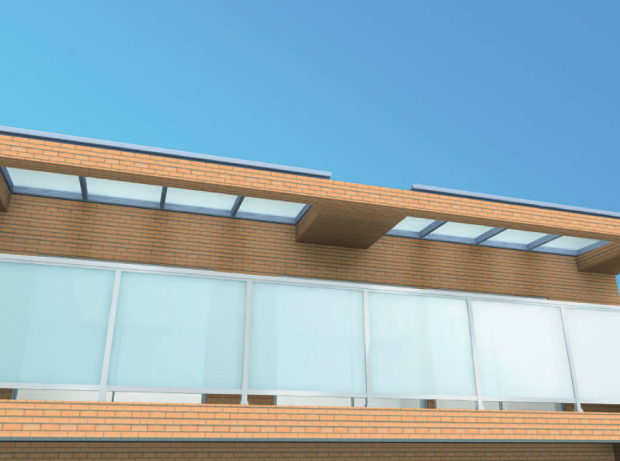 アルミ枠ガラス庇『アークライト』