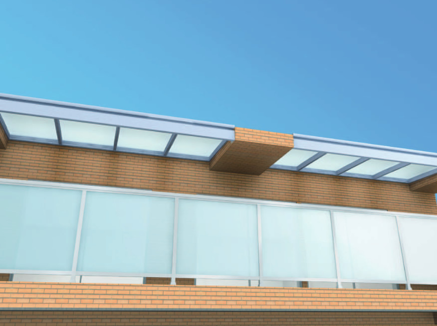 アルミ枠ガラス庇『アークライト』