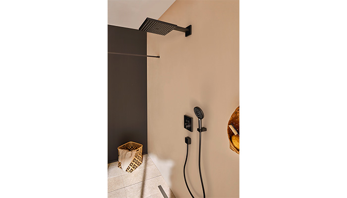 レインダンスE オーバーヘッドシャワー 300 1ジェット エア シャワーアーム付 マットブラック