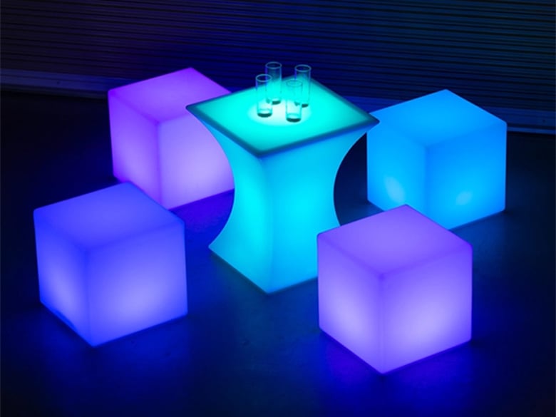 光るファニチャーシリーズ【テーブル EDEN -S】(レンタルも可能)