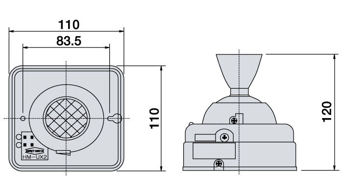 車両検知用超音波センサーHM-UX2/HM-UW2