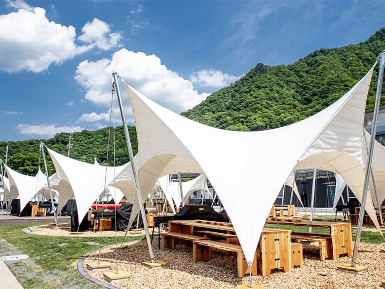 商業施設用テント 施工実績/今泉テント株式会社