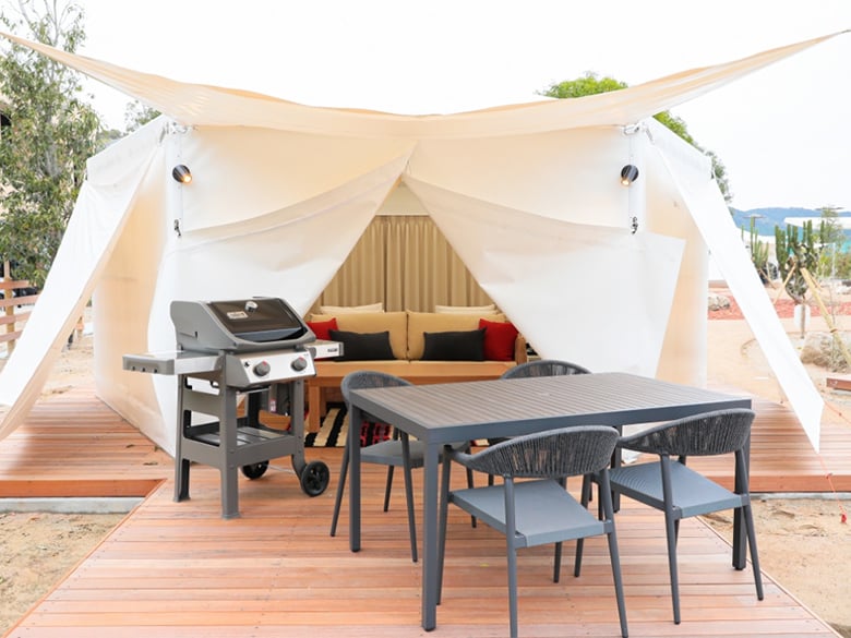 レジャー用日除けテント 施工事例