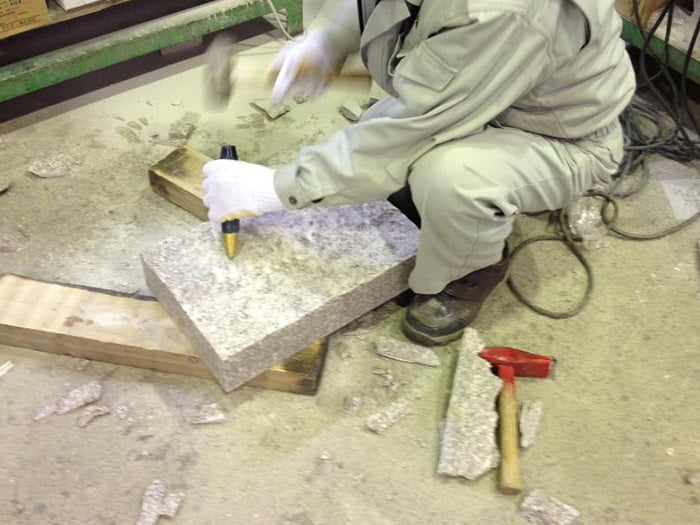 製作過程:大理石加工