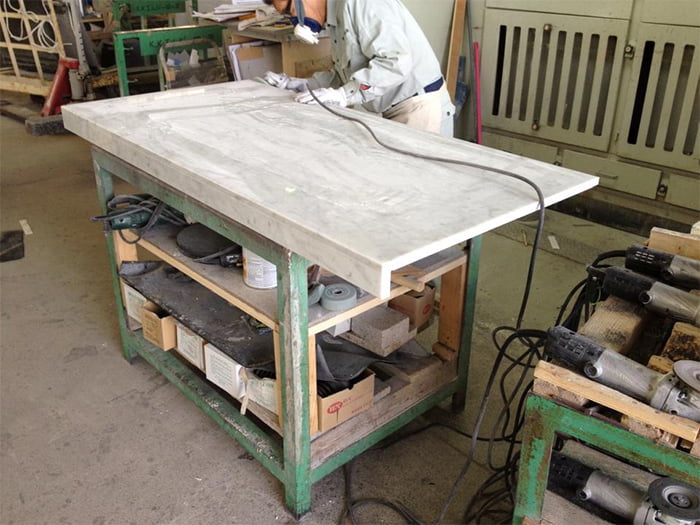 製作過程:大理石加工