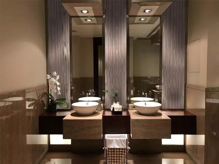 DDG JAPAN/セラミックプリントガラス/木目(洗面台壁面)