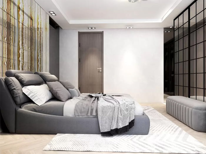 DDG JAPAN/セラミックプリントガラス/大理石調(ベッドルーム/パーテーション)