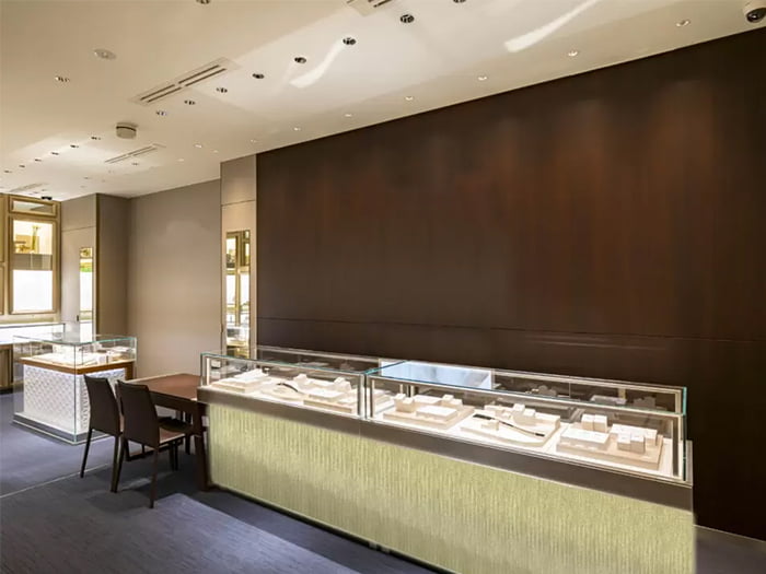 DDG JAPAN/メタルメッシュガラス・パターンガラス(ショーケース 腰)