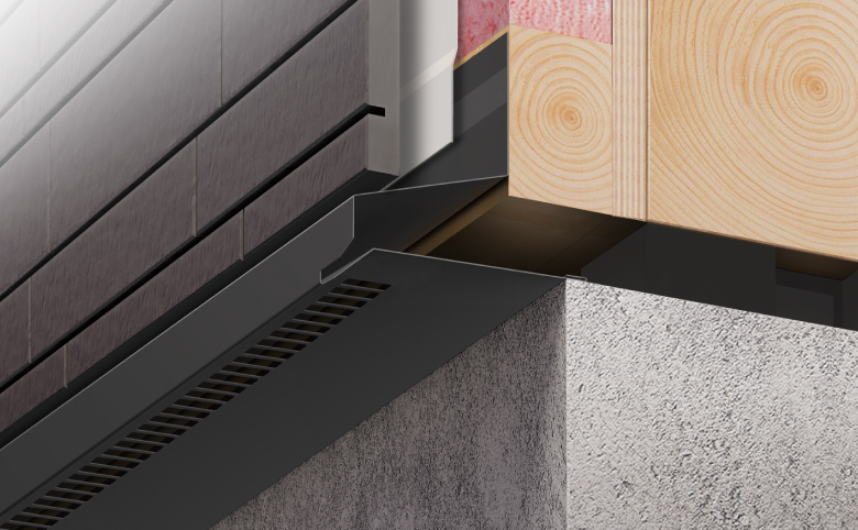 鋼板製 WM防鼠付スリム水切り 付加断熱対応タイプ 差し込みジョイント式