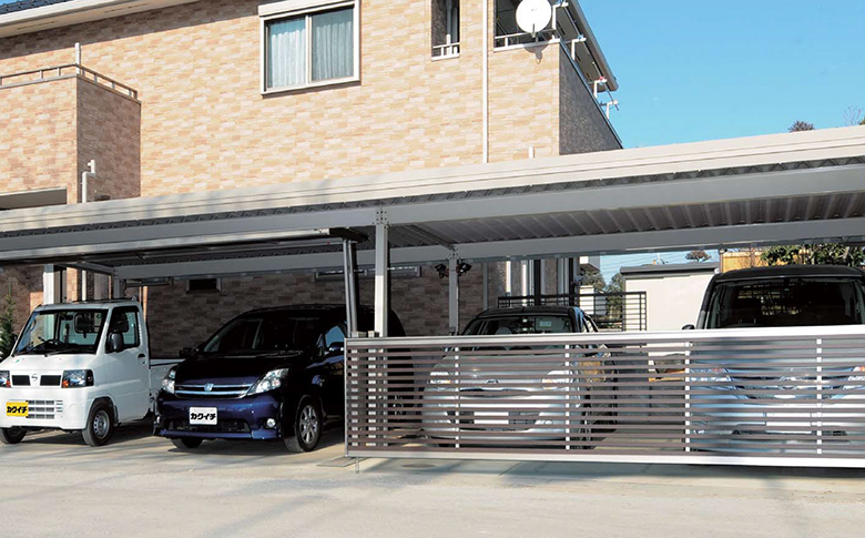 鉄骨構造の丈夫なカーポート「キャノポート」
