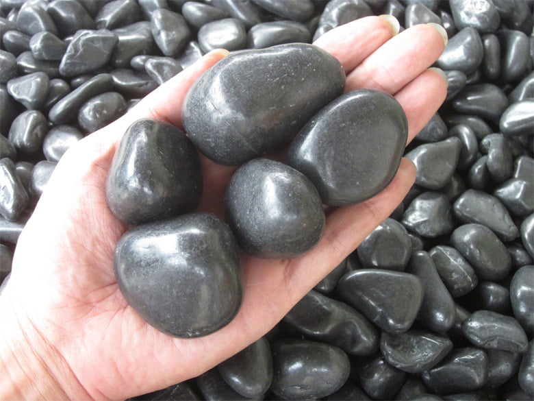 那智石(黒玉砂利)磨