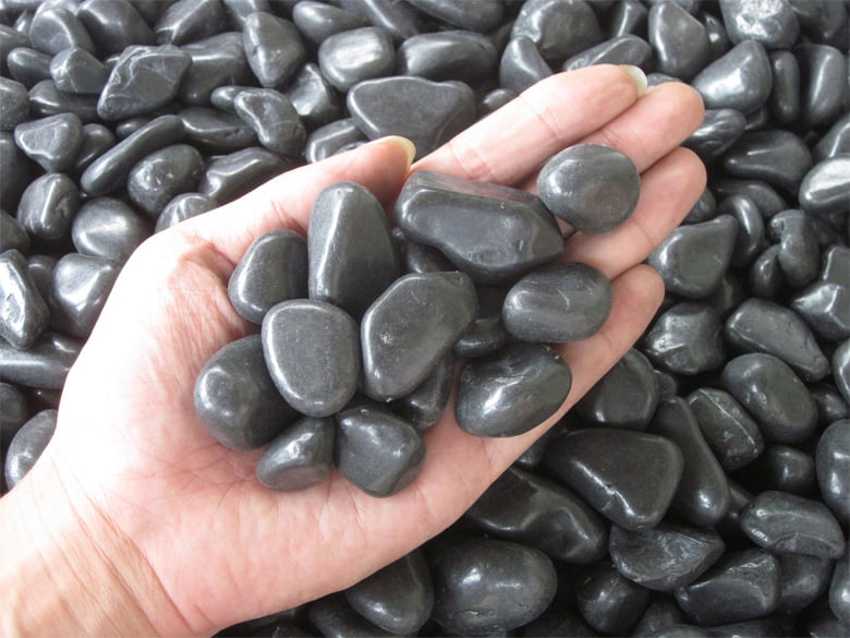 那智石(黒玉砂利)磨