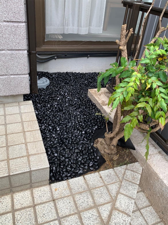 那智石(黒玉砂利)磨