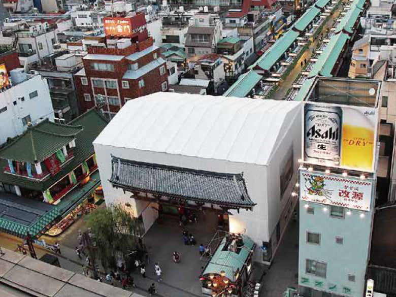 全天候型仮設屋根「簡易屋根トラス」/関西仮設株式会社