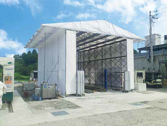 全天候型仮設屋根「簡易屋根トラス」