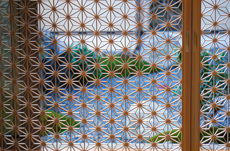 「縁起組子」麻の葉ドア