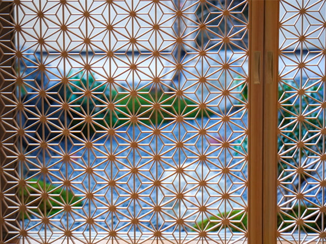 「縁起組子」麻の葉ドア