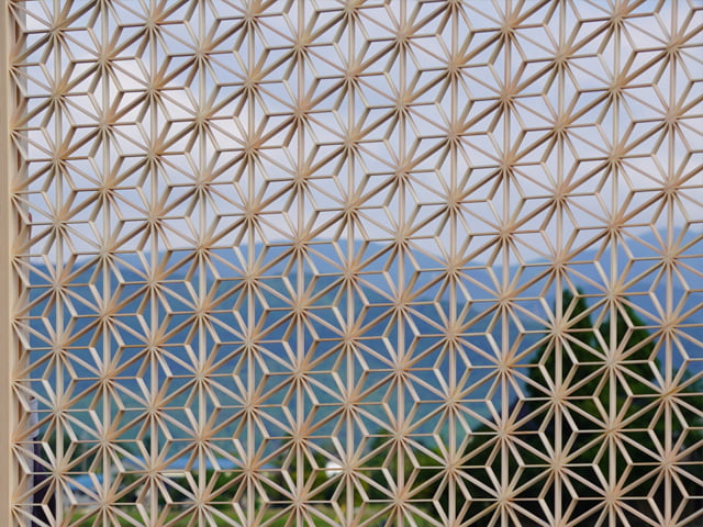 「縁起組子」麻の葉ドア