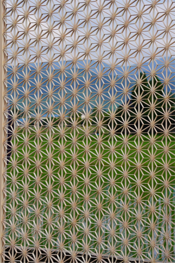 「縁起組子」麻の葉ドア