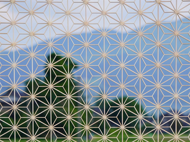 「縁起組子」麻の葉ドア