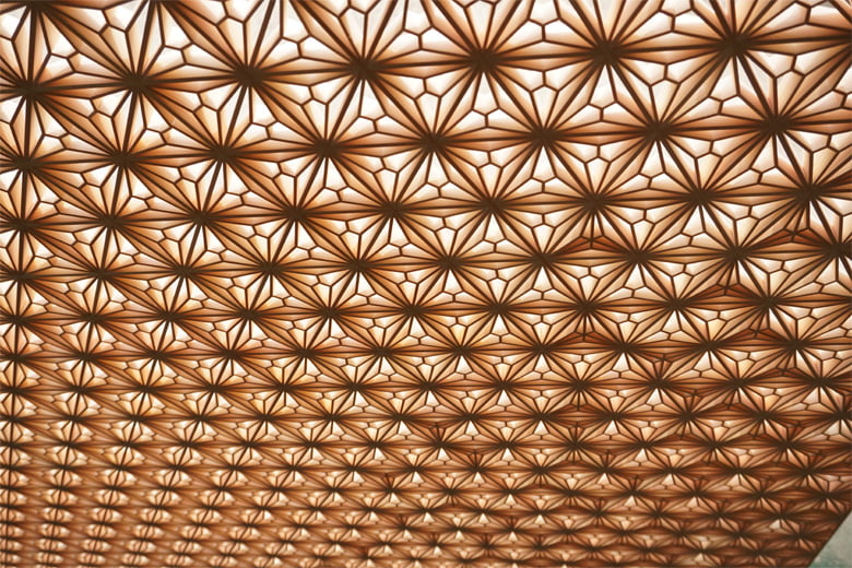 「縁起組子」光天井・光壁