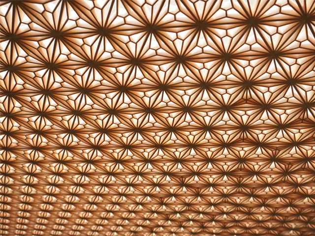 「縁起組子」光天井・光壁