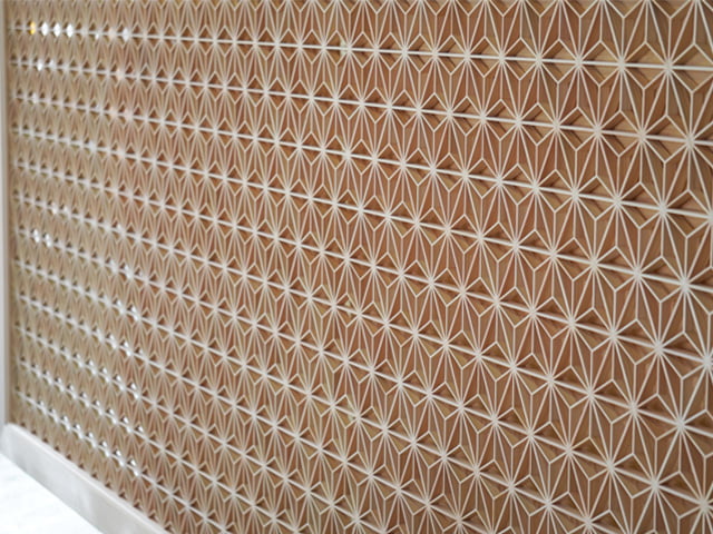 組子細工パーテーション エントランス