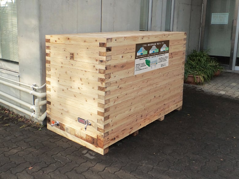 国産杉・間伐材の雨水タンク【雨びつ】