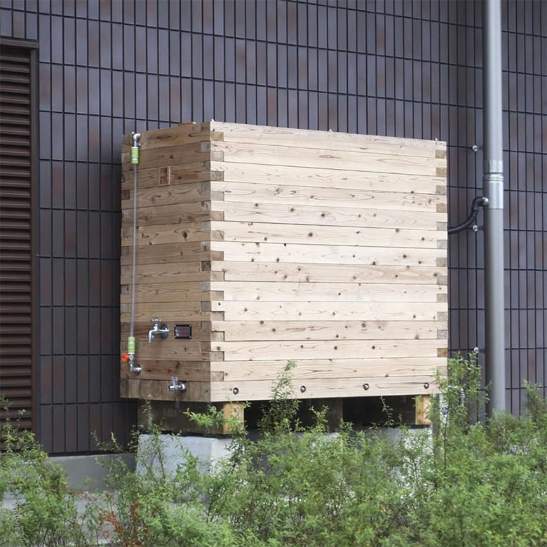 国産杉・間伐材の雨水タンク【雨びつ】