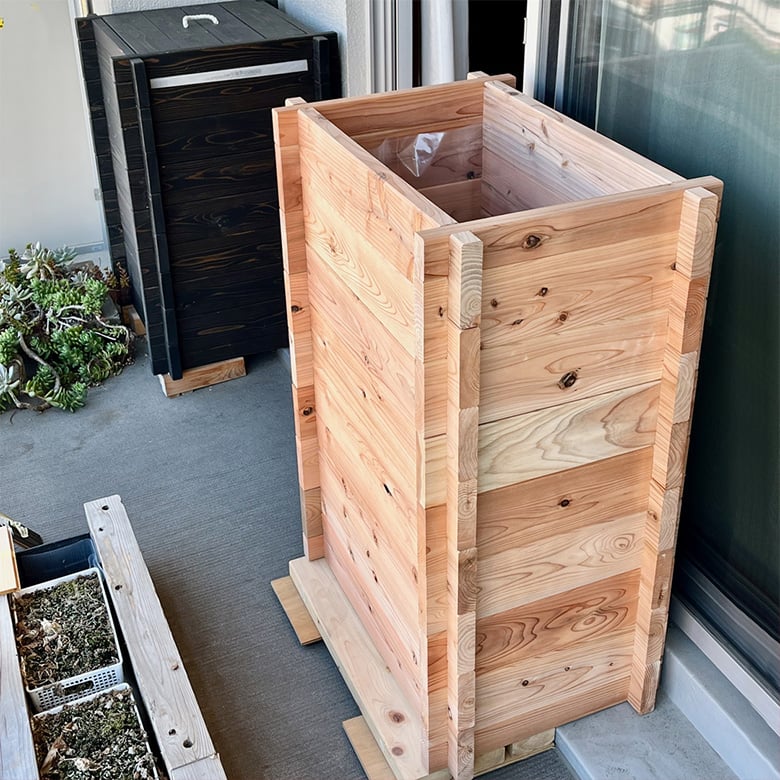 国産杉・間伐材の雨水タンク【雨びつ】