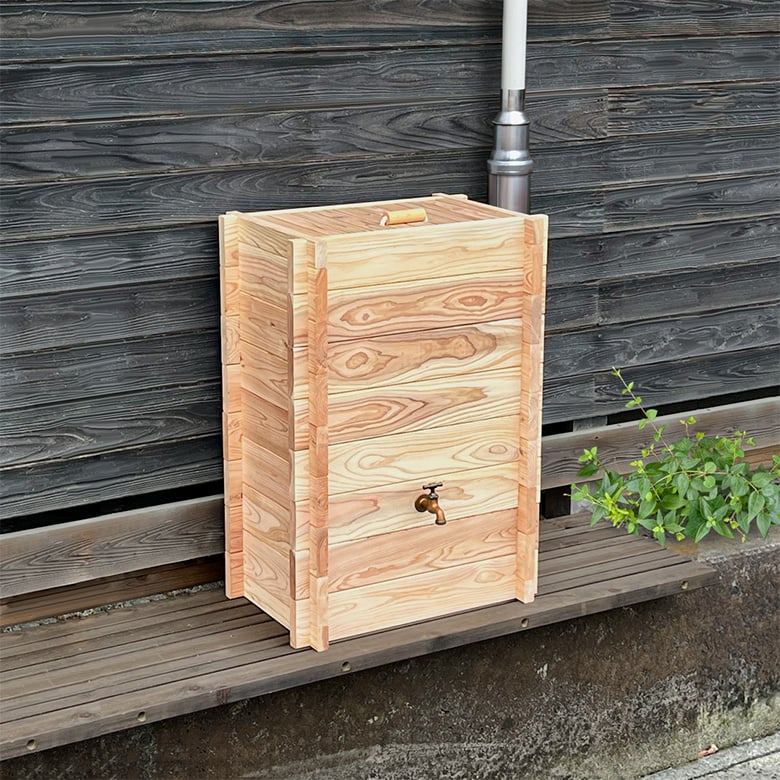 国産杉・間伐材の雨水タンク【雨びつ】