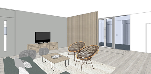 【ソファエリア:打ち合わせやリフレッシュスペースとして】