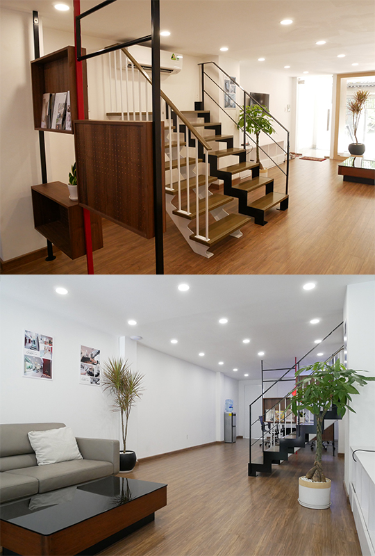 <strong>様々な階段材を展示しておりますのでその場で比較検討出来ます。</strong>