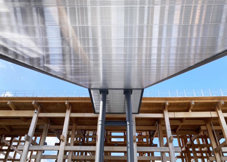 中空ポリカパネル「SEPLUX / セプラックス」関西・大阪万博施工例