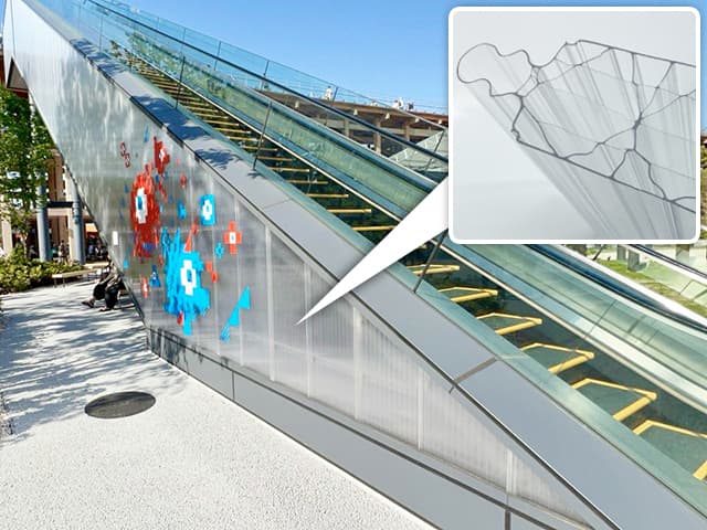 中空ポリカパネル「SEPLUX / セプラックス」関西・大阪万博施工例